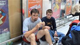 Lunch on the station at Gare du Nord, Paris